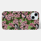 Kirschblüte und Kichererbsen auf Grün Case-Mate iPhone Hülle (Rückseite (Horizontal))