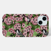 Kirschblüte und Kichererbsen auf Grün Case-Mate iPhone Hülle (Rückseite (Horizontal))