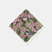 Kirschblüte und Kichererbsen auf Grün Serviette (Ecke)