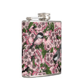 Kirschblüte und Kichererbsen auf rosa Flachmann (Rechts)