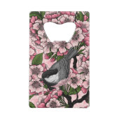 Kirschblüte und Kichererbsen auf rosa Geldbeutel Flaschenöffner (Rückseite)