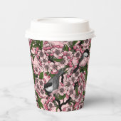 Kirschblüte und Kichererbsen auf rosa Pappbecher (Vorderseite)