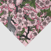 Kirschblüte und Kichererbsen auf rosa Seidenpapier (Ausschnitt)