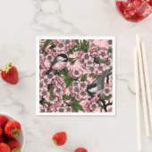 Kirschblüte und Kichererbsen auf rosa Serviette (Beispiel)