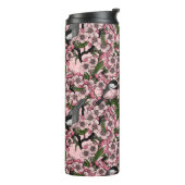 Kirschblüte und Kichererbsen auf rosa Thermosbecher (Nach links gedreht)