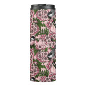 Kirschblüte und Kichererbsen auf rosa Thermosbecher (Rückseite)