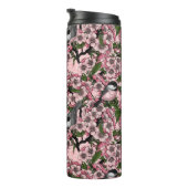 Kirschblüte und Kichererbsen auf rosa Thermosbecher (Nach rechts gedreht)