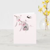 Kirschblüte und -schlucken karte (Gelbe Blume)