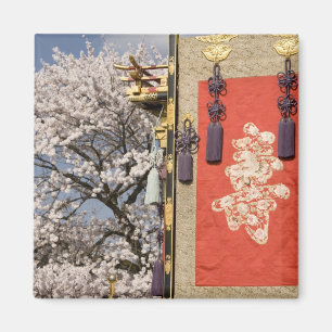 Kirschblüte und Seidenbänder Magnet