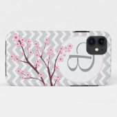 Kirschblüte und Zickzack Monogramm iPhone 5 Fall Case-Mate iPhone Hülle (Rückseite (Horizontal))