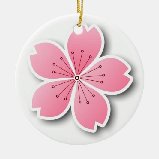 Kirschblüte-Verzierung Keramik Ornament (Vorne)
