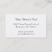 Kirschblüte Visitenkarte (Rückseite)