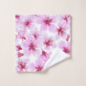 Kirschblüte Wasserfarbe Badhandtuch Set (Waschlappen)