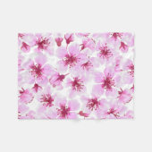 Kirschblüte Wasserfarbe Fleecedecke (Vorderseite (Horizontal))