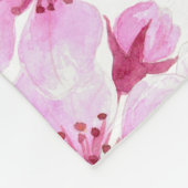 Kirschblüte Wasserfarbe Fleecedecke (Ecke)