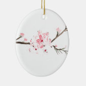 Kirschblüte Wasserfarbe Keramik Ornament (Rechts)