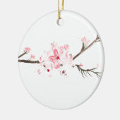 Kirschblüte Wasserfarbe Keramik Ornament (Links)