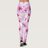 Kirschblüte Wasserfarbe Leggings (Rückseite)