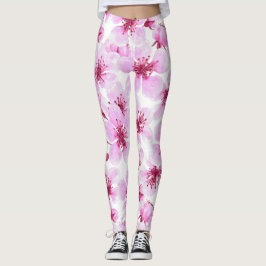 Kirschblüte Wasserfarbe Leggings