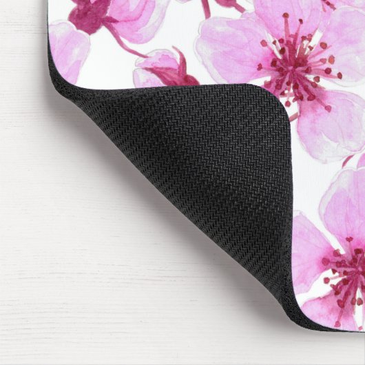 Kirschblüte Wasserfarbe Mousepad (Ecke)