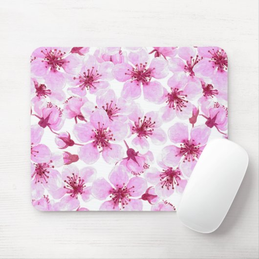 Kirschblüte Wasserfarbe Mousepad (Mit Mouse)