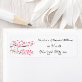 Kirschblüte Wasserfarbe Rosa Rücksendeadresse (Insitu)