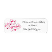 Kirschblüte Wasserfarbe Rosa Rücksendeadresse (Vorne)