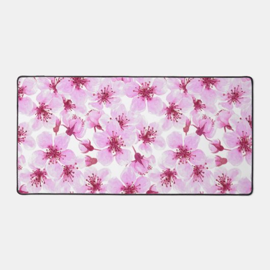 Kirschblüte Wasserfarbe Schreibtischunterlage (Vorderseite)