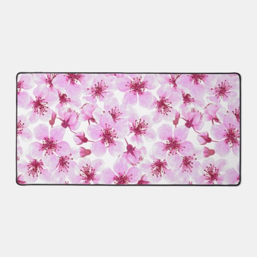 Kirschblüte Wasserfarbe Schreibtischunterlage (Vorderseite)
