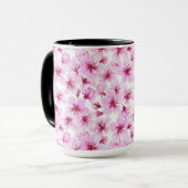 Kirschblüte Wasserfarbe Tasse (Vorderseite Links)