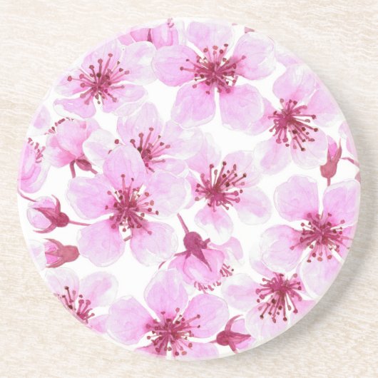 Kirschblüte Wasserfarbe Untersetzer (Vorne)