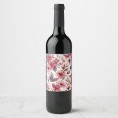 Kirschblüte Weinetikett (Vorderseite)