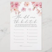 Kirschblüte Wie alt war die Braut, um Spiel zu wer (Vorderseite)