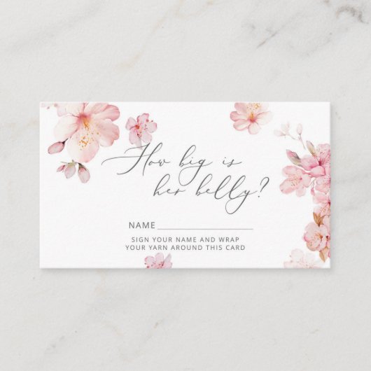 Kirschblüte, wie groß ist der Bauch der Mama Begleitkarte (Vorderseite)