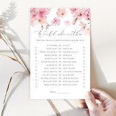 Kirschblüte Würde sie lieber Brautparty Spiel