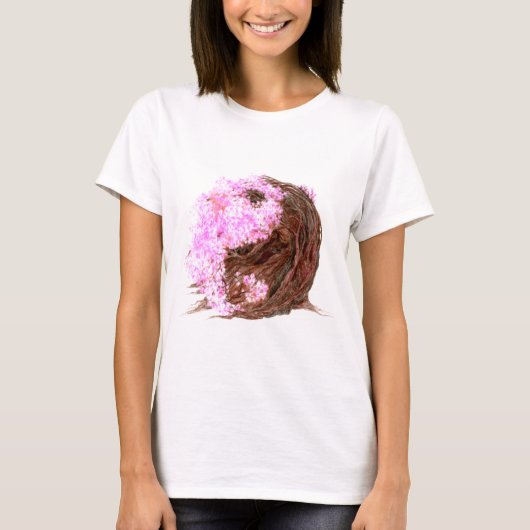Kirschblüte Yin Yang T-Shirt (Vorderseite)