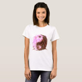 Kirschblüte Yin Yang T-Shirt (Vorne ganz)