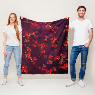 Kirschblüten 3 fleecedecke