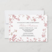 Kirschblüten - 3x5 Brautdusche Einladung (Vorderseite)