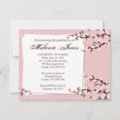 Kirschblüten-Absolvent-Mitteilung u. Einladung (Rückseite)