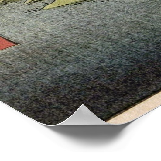 Kirschblüten am Ufer des Tama-Flusses Poster (Ecke)