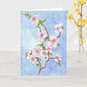 Kirschblüten-Anmerkungs-Karte Karte (Gelbe Blume)