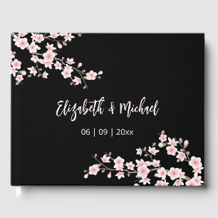 Kirschblüten-Aprikose Floral Hochzeit Gästebuch
