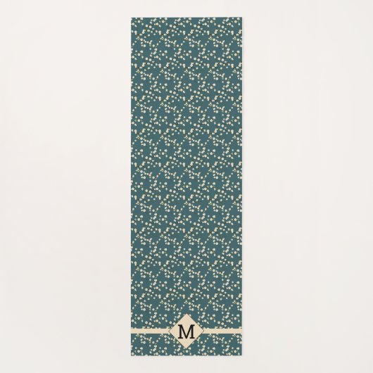 Kirschblüten Aquamarin + Ursprünglich Yogamatte (Rückseite)