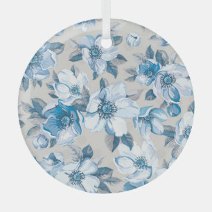 Kirschblüten-Aquarell: Nahtloses Apfelbaum-Muster Ornament Aus Glas