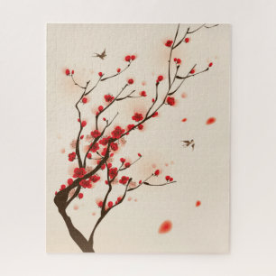 Kirschblüten Aquarell Puzzle