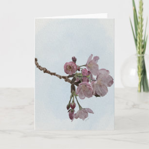 Kirschblüten Aquarellkarte Karte