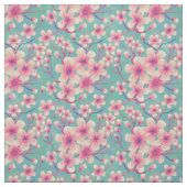 Kirschblüten auf blau stoff (Muster)