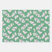 Kirschblüten auf Chartreuse, Lavendel & Green Geschenkpapier Set (Vorderseite 3)