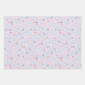 Kirschblüten auf Chartreuse, Lavendel & Green Geschenkpapier Set (Vorderseite 2)